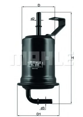 Фильтр топливный Mahle MAHLE / KNECHT KL 536 (фото 1)