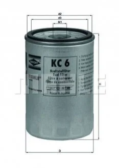 Фильтр топливный KHD, MAHLE / KNECHT KC 6