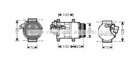 Компресор кондиціонера MB A-Class W169 (05-), B-Class W245 (05-) 2.0CDi (MSAK404) AVA AVA COOLING MSA K404