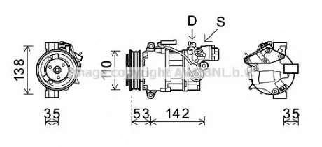 Компресор кондицiонера AVA COOLING BWA K393