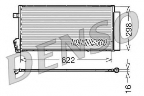 Конденсатор кондицiонера FIAT Doblo "1,3-2,0 "10>> DENSO DCN09018