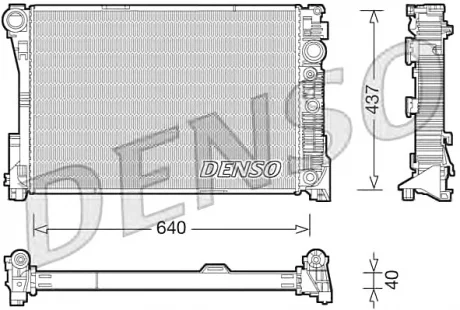 Радіатор охолодження Mercedes-benz DB E212 2.2 OM651 DENSO DRM17046