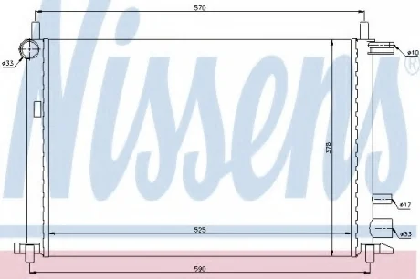 Радиатор охлаждения NISSENS 62053