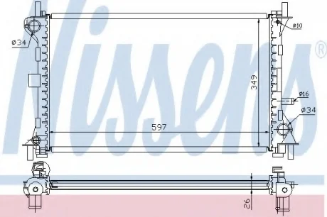 Радиатор системы охлаждения NISSENS 62073A