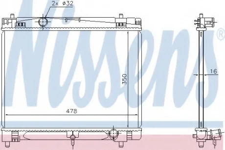 Радиатор охлаждения NISSENS 646877