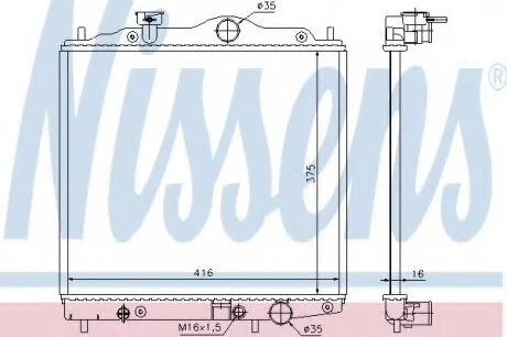 Радиатор охлаждения NISSENS 67100
