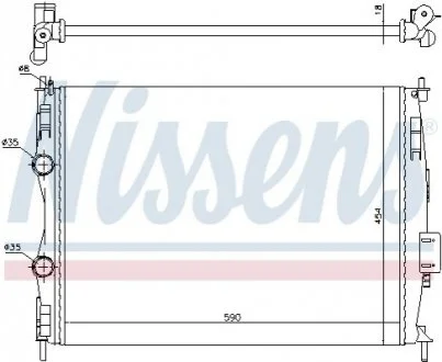 Радиатор охлаждения двигателя NISSAN QASHQAI (2007) 2.0 NISSENS 67368
