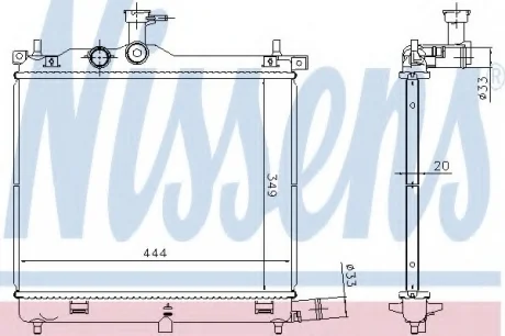 Радіатор охолоджування NISSENS 675023