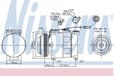 Компрессор, кондиционер NISSENS 89045