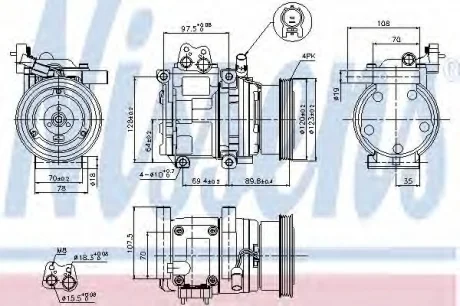 Компрессор, кондиционер NISSENS 89290