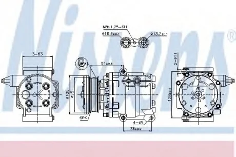Компрессор FORD FIESTA (2002) 1.2 NISSENS 89358