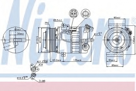 Компрессор, кондиционер NISSENS 89392