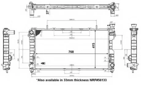 Радіатор охолодження двигуна NRF 53156