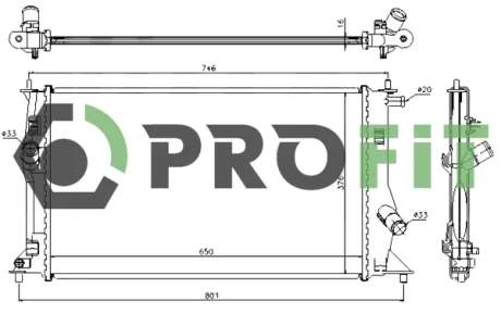 Радіатор охолодження PROFIT 1740-0220