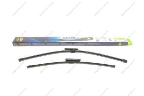 Комплект щеток стеклоочистителя бескаркасных Silencio Flat 600/450 Valeo 574365