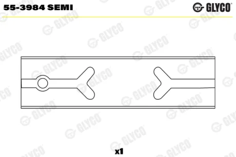 Підшипник ковзання Glyco 55-3984 SEMI