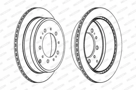 Диск тормозной, LEXUS LX 07- FERODO DDF1799C-1
