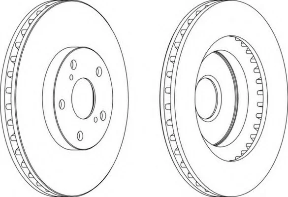 Диск тормозной, передний, 296mm Lexus ES; Toyota Auris, Camry, Rav 4 06- FERODO DDF1646 (фото 1)