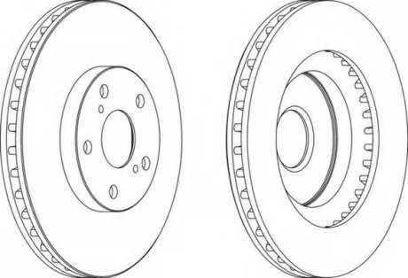 Диск гальмівний, передній, 296mm Lexus ES; Toyota Auris, Camry, Rav 4 06- FERODO DDF1646