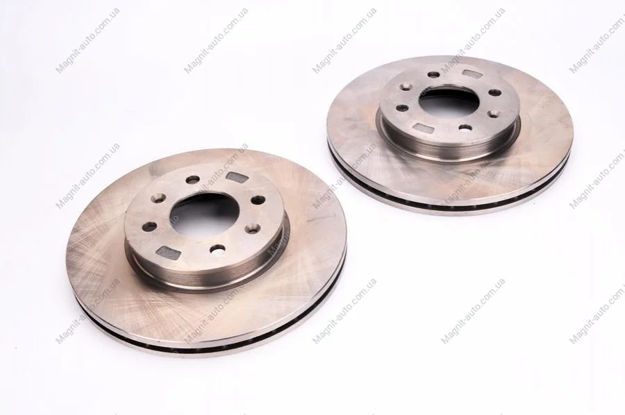 Комплект тормозных дисков (2 шт) передних лев/прав HYUNDAI ACCENT III, ACCENT IV, I20 ACTIVE, I20 I, I20 II KIA RIO II, RIO III 1.1D-1.6D 03.05- FERODO DDF1603 (фото 1)