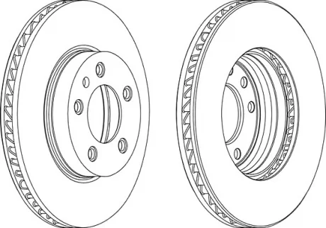 Диск тормозной, передний, L Porsche Cayenne; VW Touareg 02- FERODO DDF1591LC-1