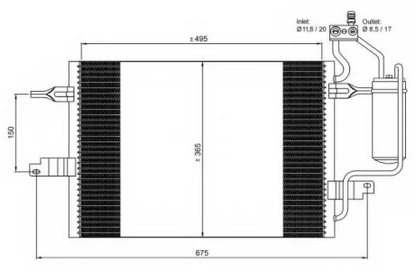 Радіатор кондиціонера NRF 35599