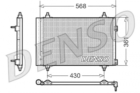 Конденсатор, кондиционер DENSO DCN07008