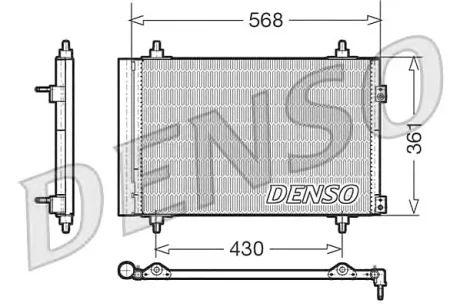 Конденсатор, кондиционер DENSO DCN07008