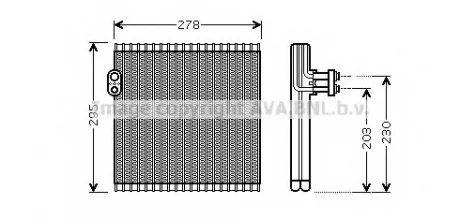 Випарник кондиціонера Toyota Camry (06-19)/ Lexus Es, Rx (06-18) (TOV485) AVA AVA COOLING TO V485
