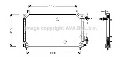Радіатор кондиціонера Нексія (пр-во NISSENS) AVA AVA COOLING DW 5006