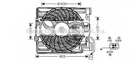 Вентилятор (комплект) AVA COOLING BW7510