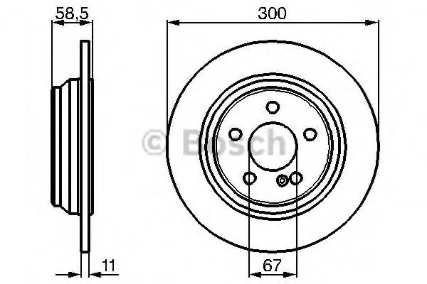 Диск тормозной MB W220 \'\'R BOSCH 0986478472 (фото 1)