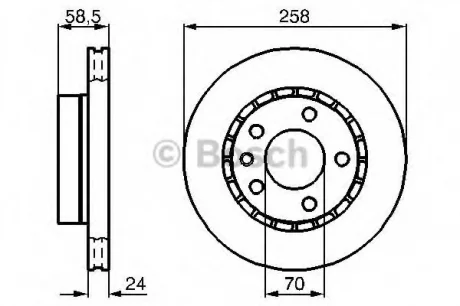 Диск тормозной BOSCH 0986478265
