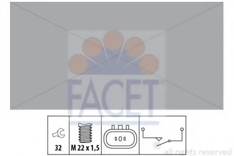 Вмикач заднього ходу FACET 7.6308