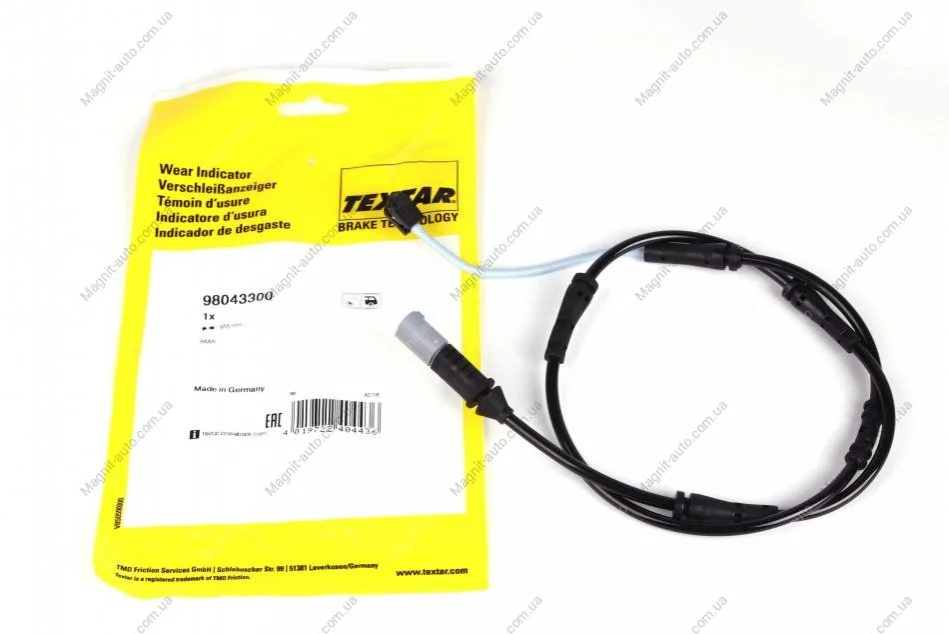 Датчик износа тормозных колодок задний, BMW 5 (F10, F07), 6 (F13) 09- TEXTAR 98043300 (фото 1)