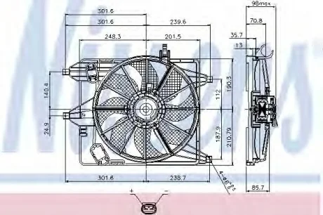 Вентилятор радіатора NISSENS 85252