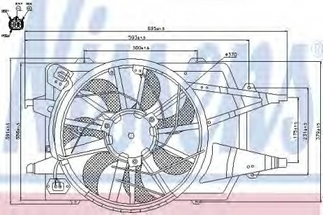 Вентилятор, охлаждение двигателя NISSENS 85342 (фото 1)