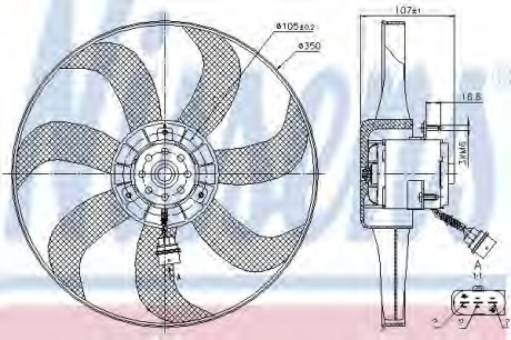 Вентилятор охлаждения двигателя NISSENS 85725 (фото 1)