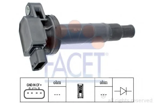 Катушка воспаления Toyota Prius 1.5 (nhw2_) (03-09) Facet FACET 9.6359 (фото 1)