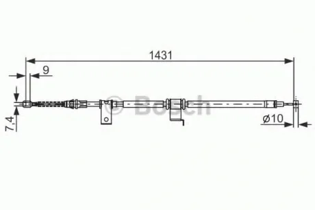 Трос ручного тормоза BOSCH 1987482293