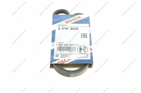 Ремінь поліклиновий 3PK805 BOSCH 1987947877