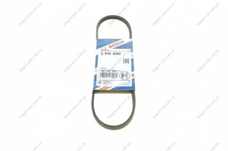 Ремень П-клиновый 3PK690 BOSCH 1987947884