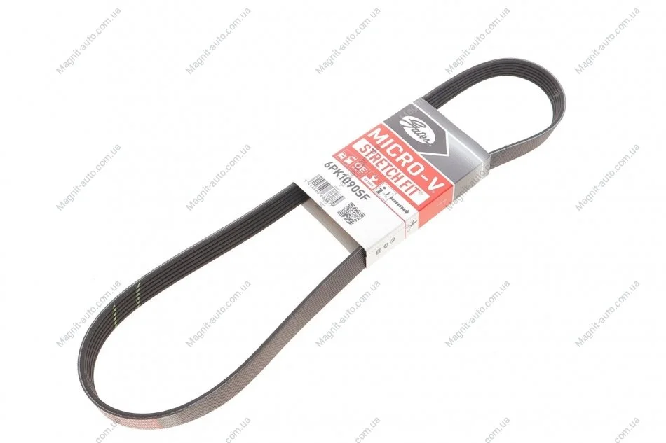 Ремінь генератора Citroen C2/C3/C4/Peugeot 206/207/307 1.4/1.6 HDi 04- Gates 6PK1090SF (фото 1)