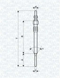 Свеча накаливания MAGNETI MARELLI 062900090304