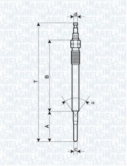 Свеча накаливания MAGNETI MARELLI 062900051304