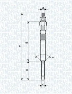 UC40A Свеча накала MAGNETI MARELLI 062900043304