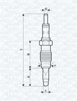 Свеча накаливания MAGNETI MARELLI 062900011304