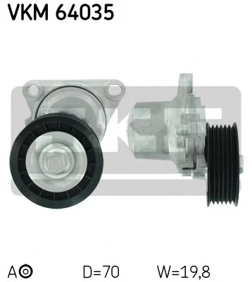 Роликовый модуль натяжителя ремня SKF VKM 64035 (фото 1)