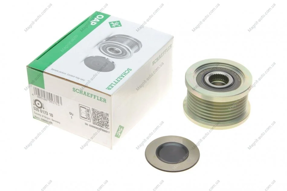 Шків генератора, 3.0 D-4DLand Cruiser Prado 02- INA 535 0173 10 (фото 1)