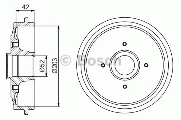 Барабан тормозной BOSCH 0 986 477 201 (фото 1)